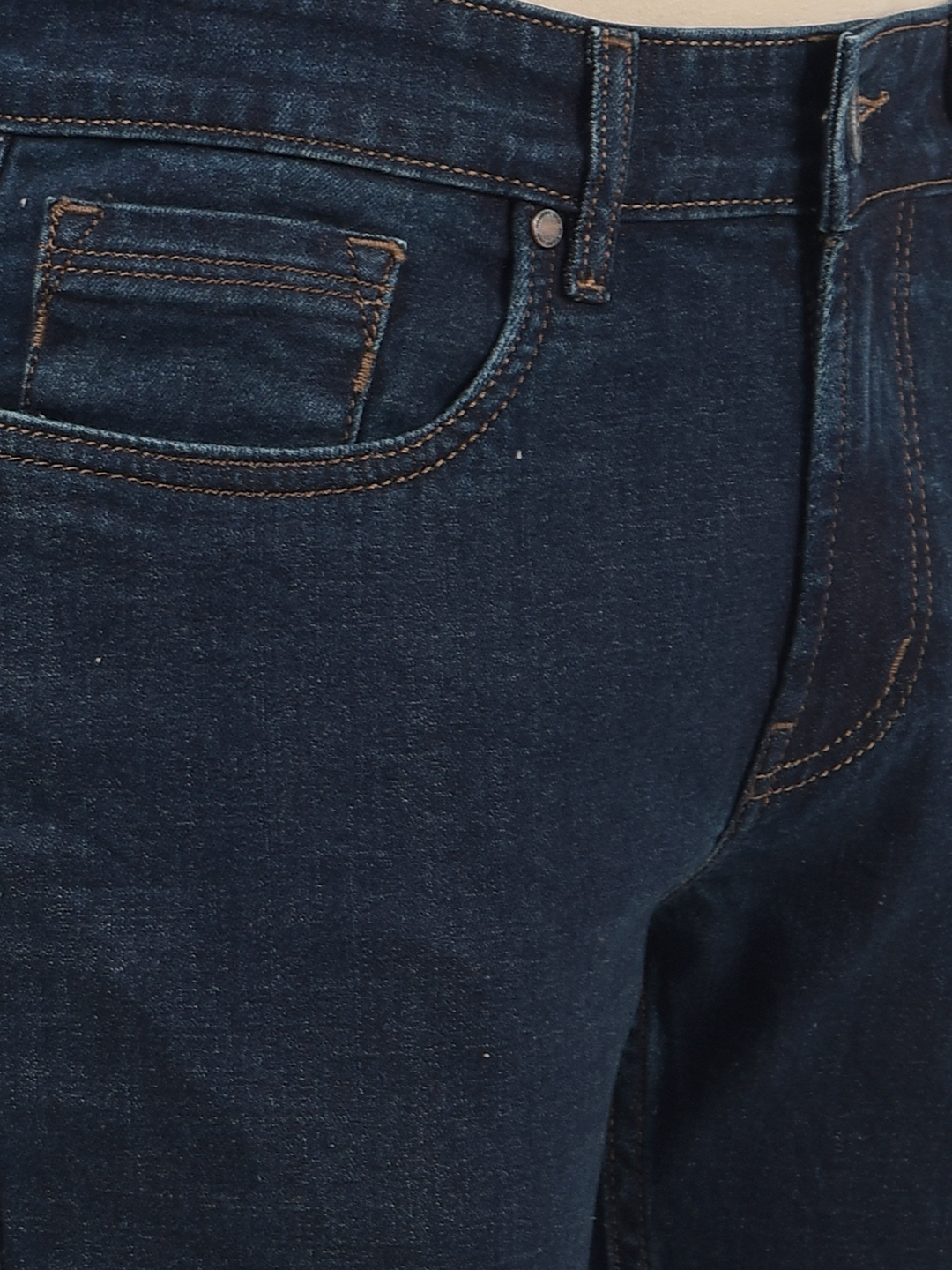 Numero Uno Men Solid Dark Blue Jeans